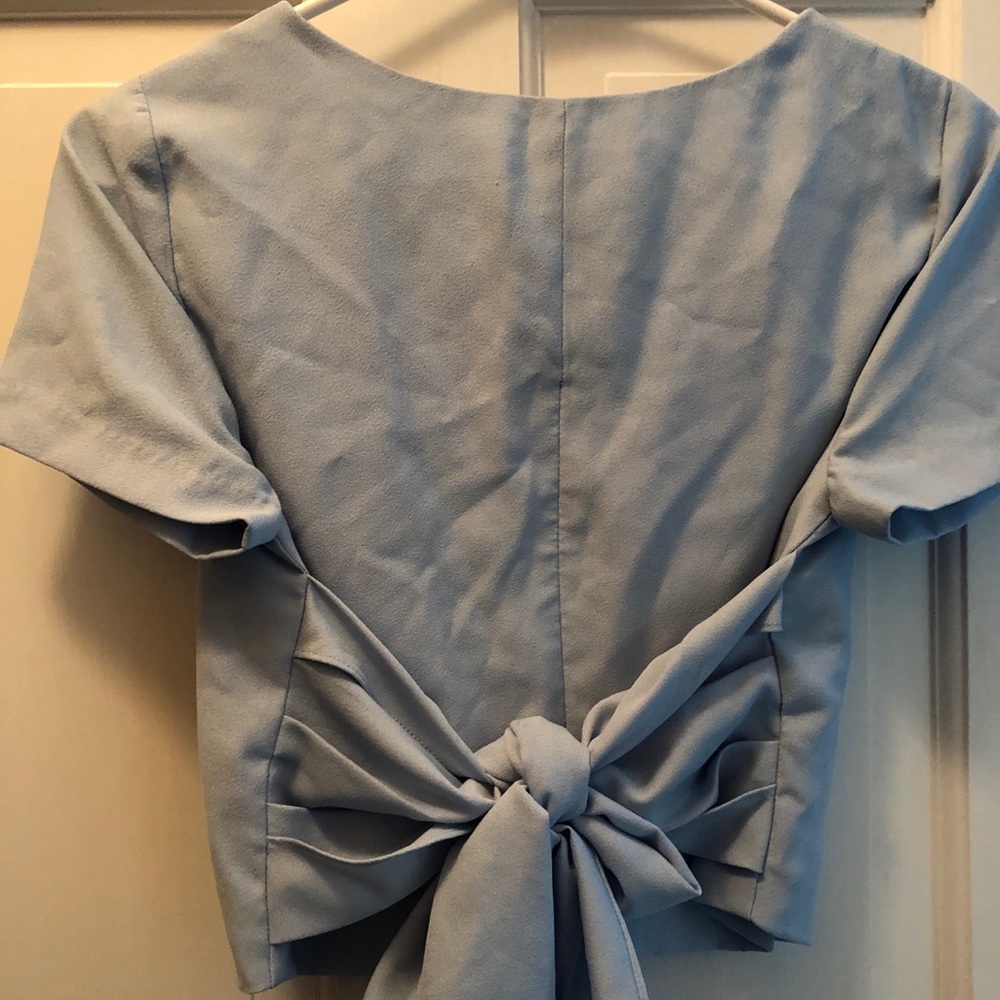 Joa bow back crop blouse